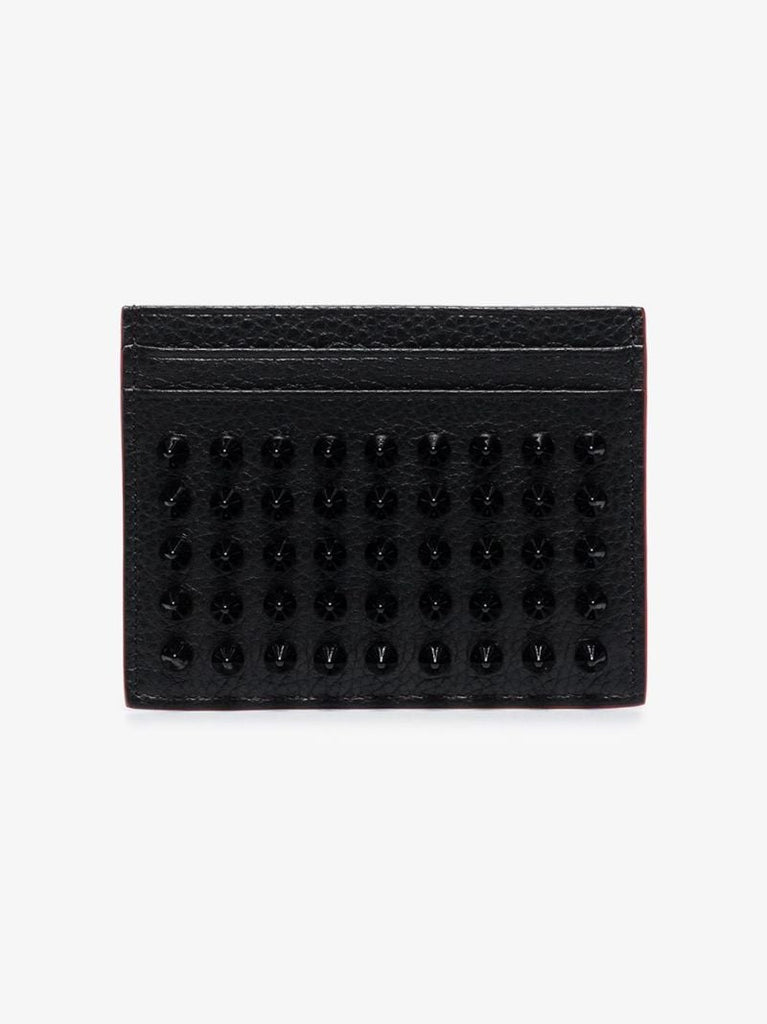 Black Panettone Studded Leather Card Holder