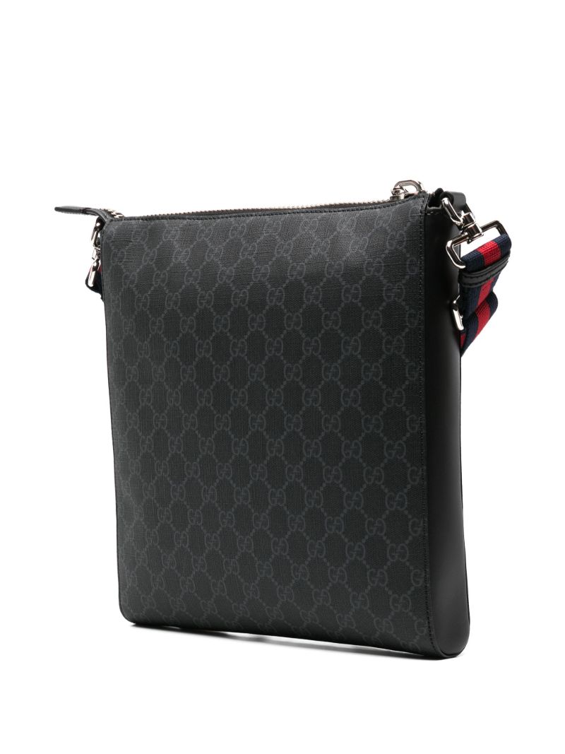 Black Gg Supreme Messenger Bag