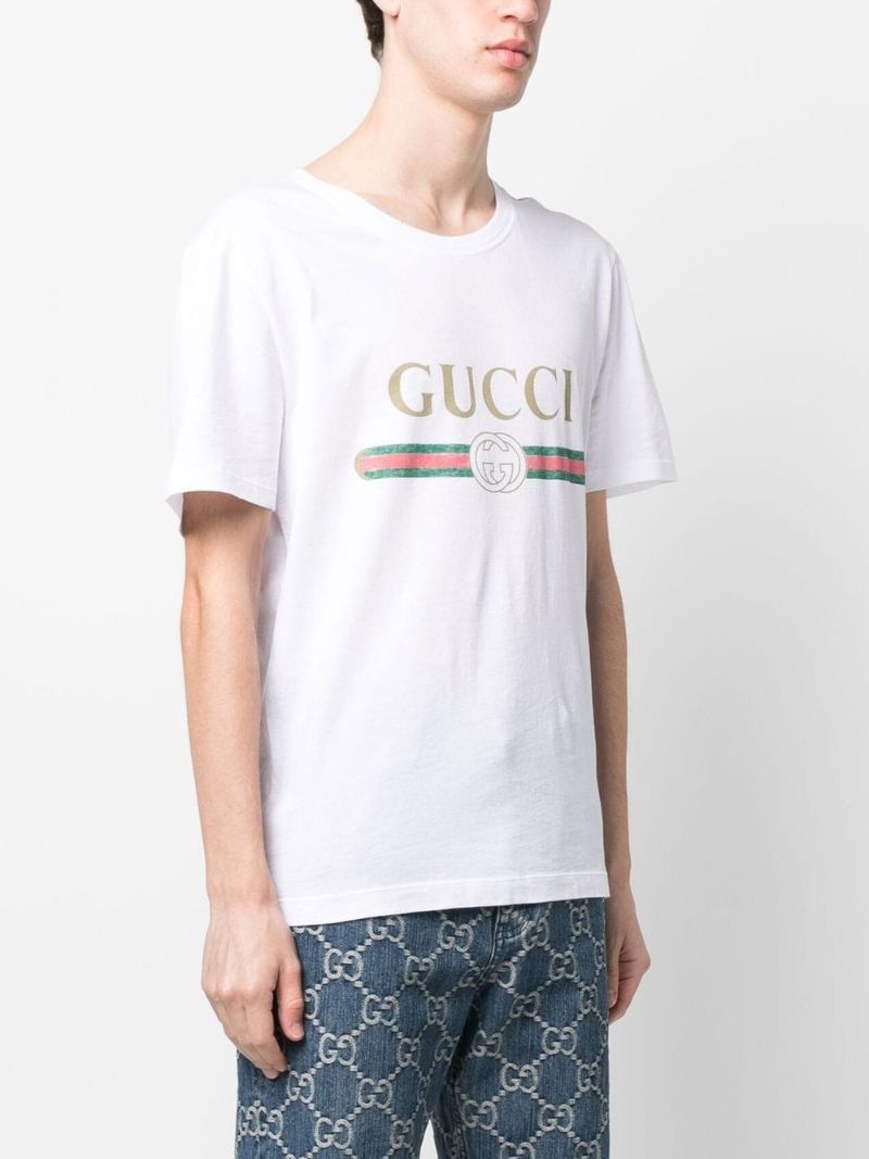White Logo-print T-shirt