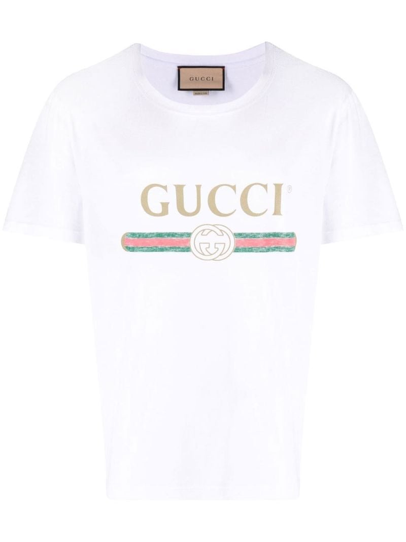 White Logo-print T-shirt
