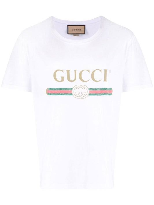 White Logo-print T-shirt