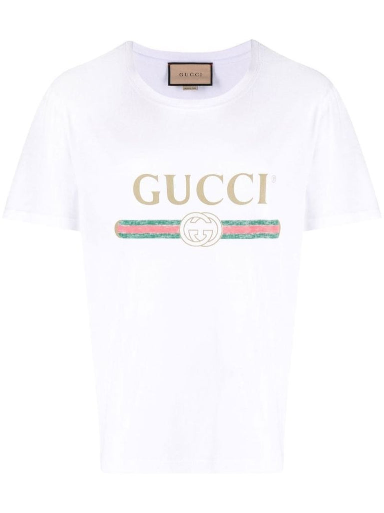 White Logo-print T-shirt