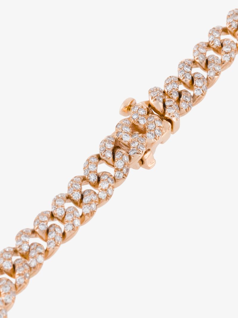 18k Rose Gold Mini Link Diamond Bracelet