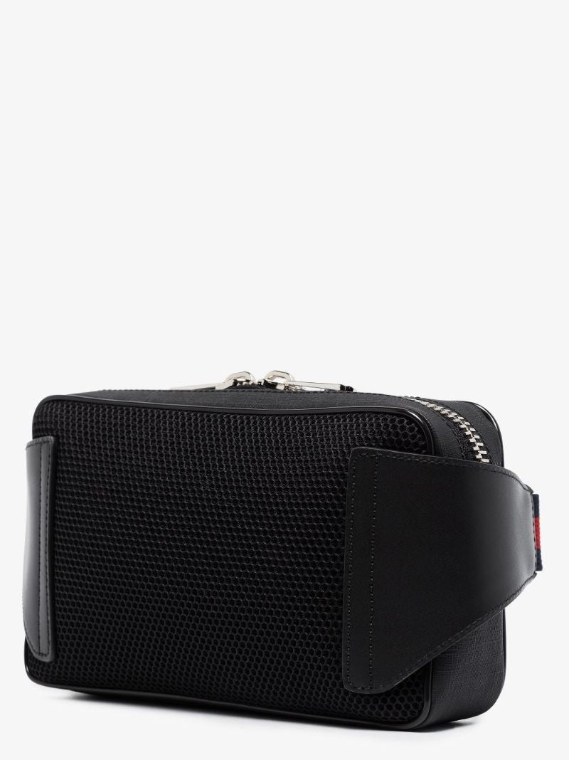 Black Gg Supreme Leather Cross Body Bag