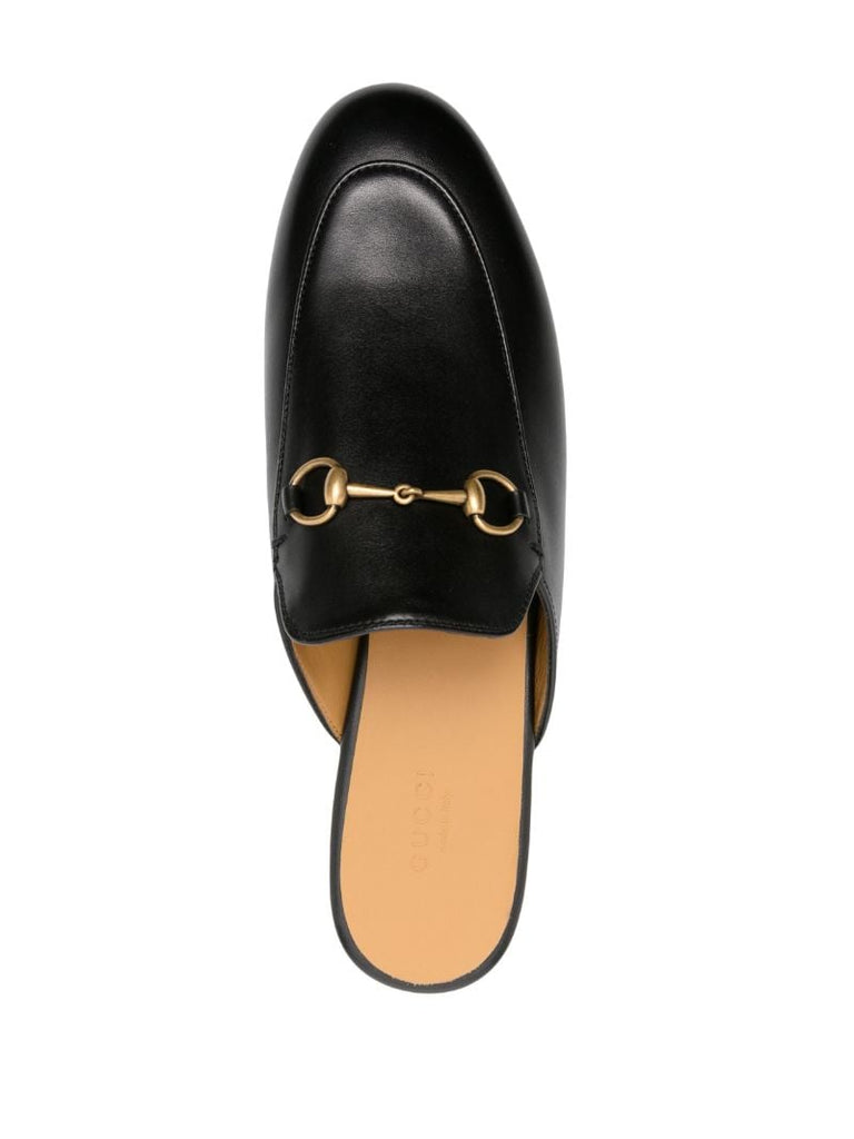 Black Princetown Leather Mules