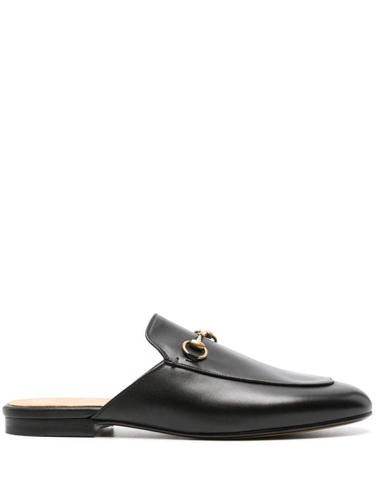 Black Princetown Leather Mules