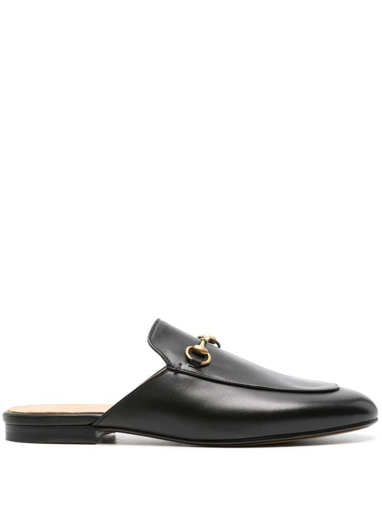 Black Princetown Leather Mules