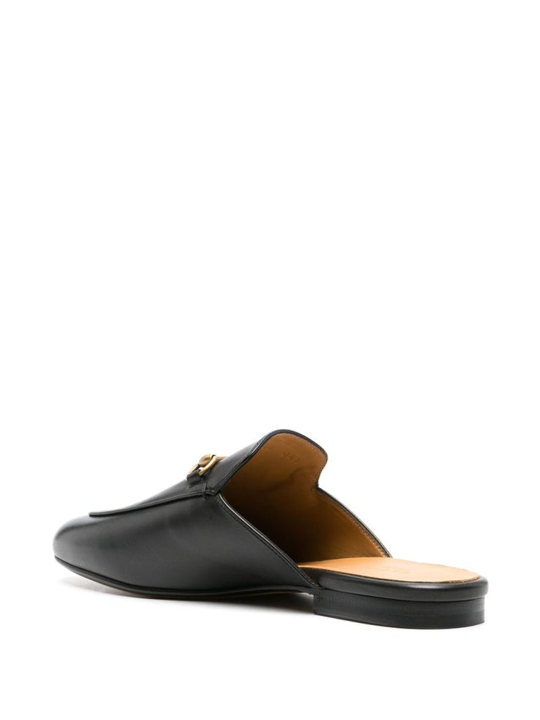 Black Princetown Leather Mules