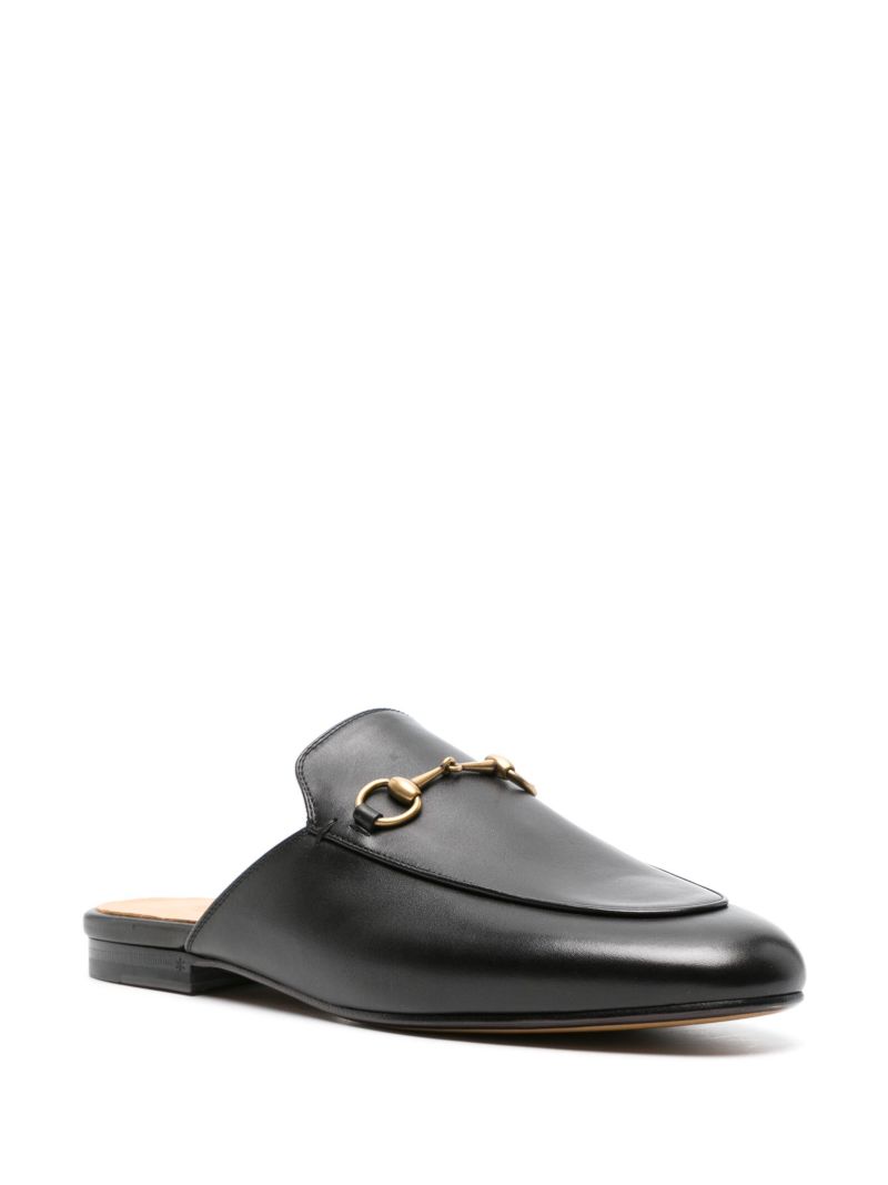 Black Princetown Leather Mules