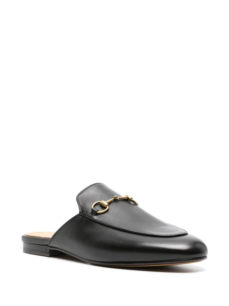 Black Princetown Leather Mules