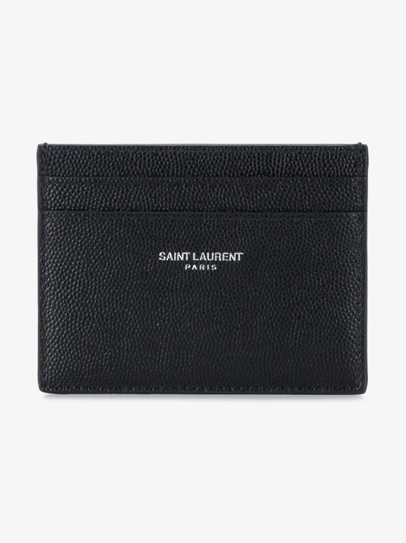 Black Monogram Leather Card Holder