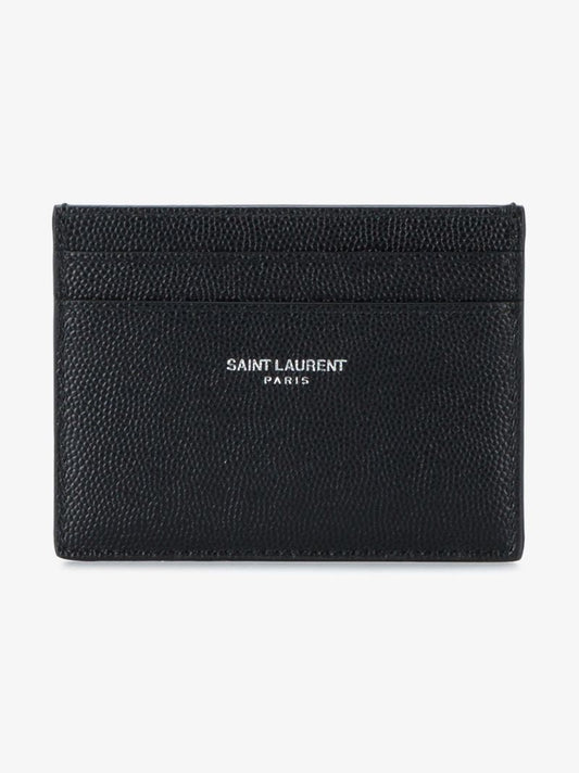 Black Monogram Leather Card Holder