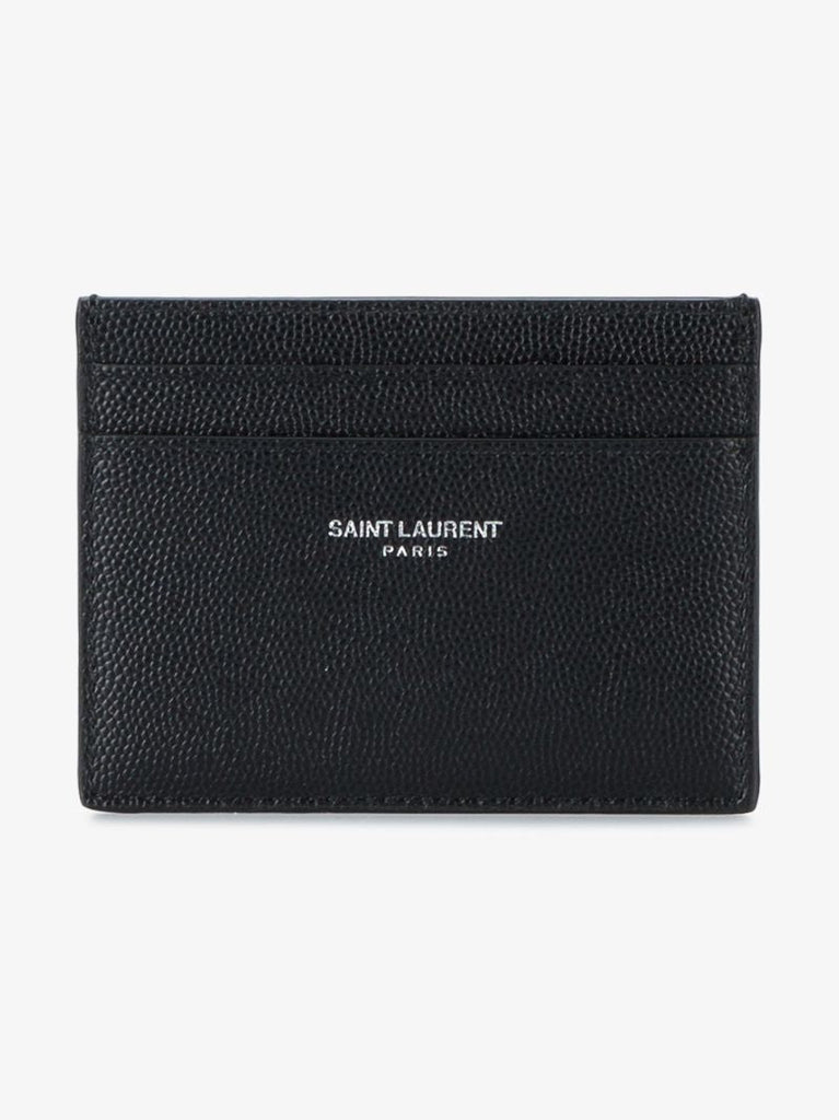 Black Monogram Leather Card Holder