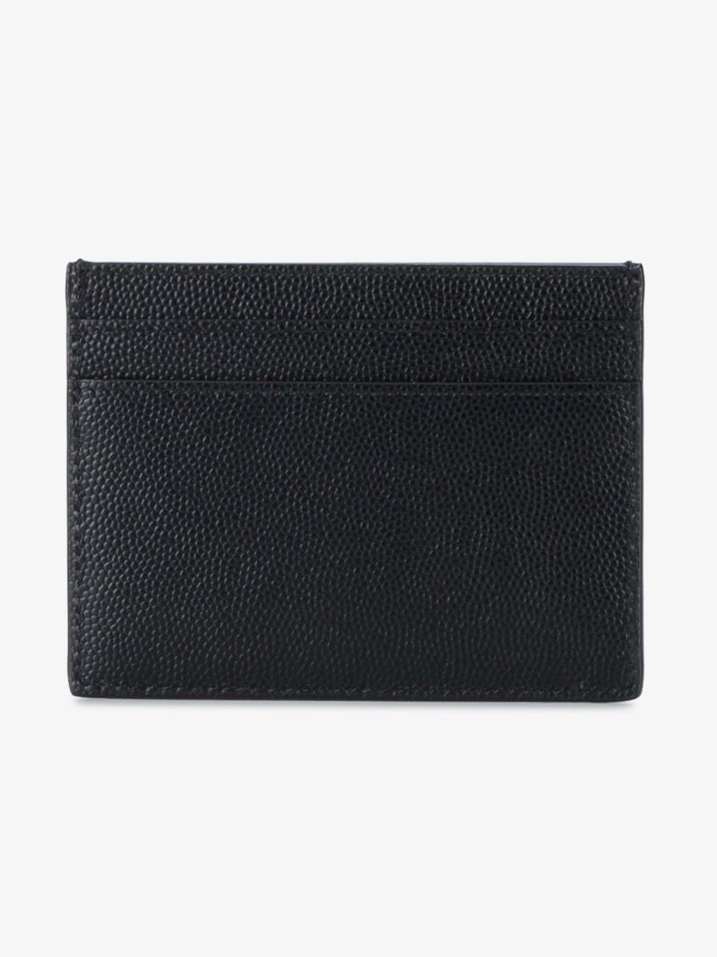 Black Monogram Leather Card Holder