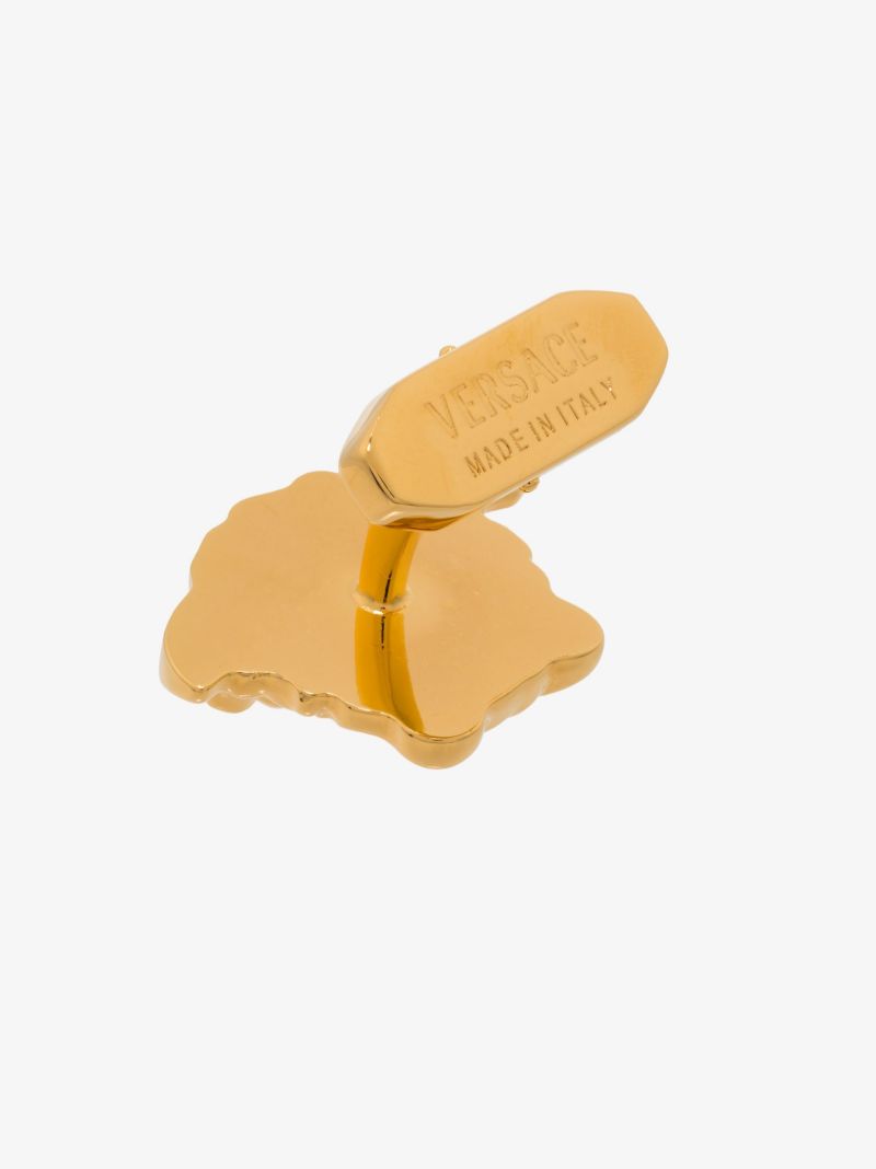 Gold Tone Medusa Cufflinks