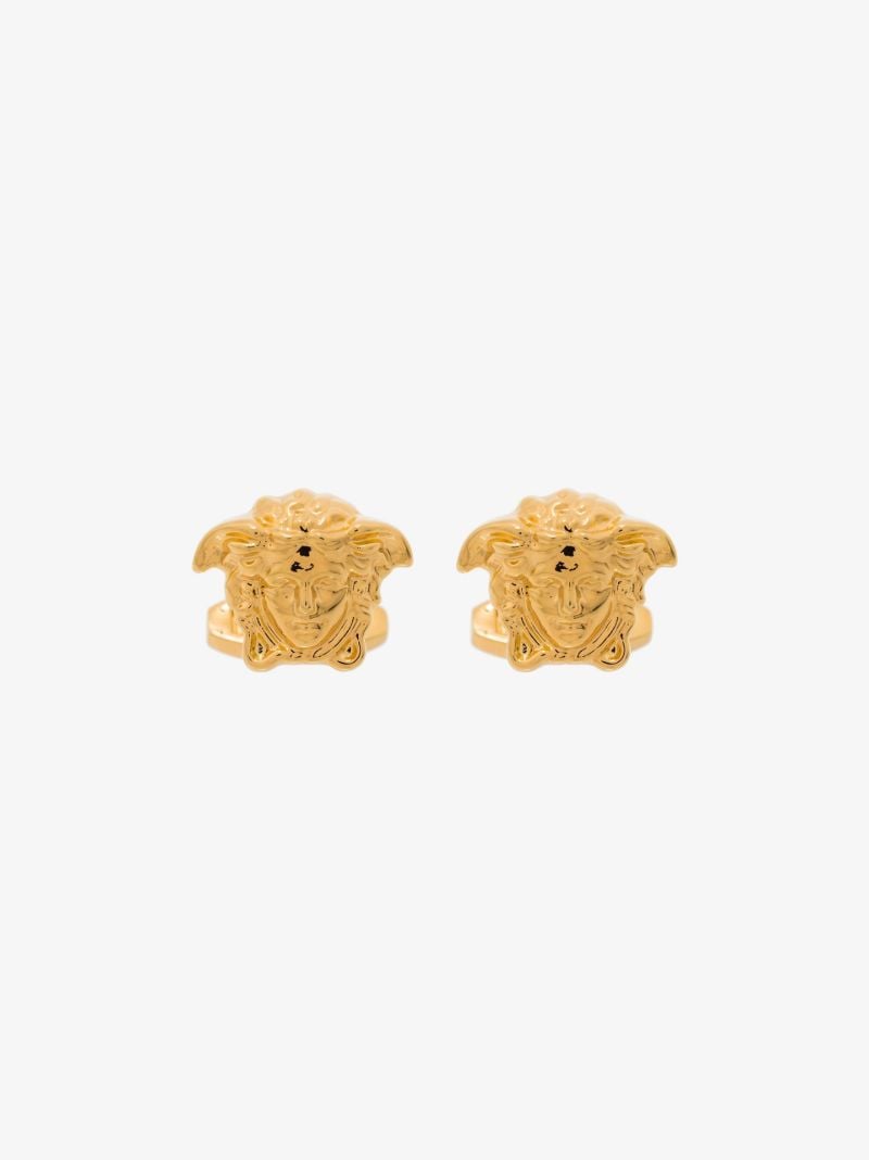 Gold Tone Medusa Cufflinks