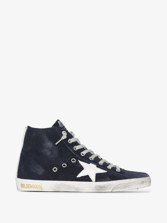 Blue Francy High Top Suede Sneakers