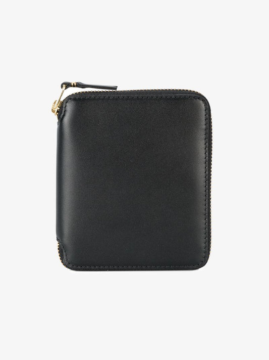 Black Classic Zip-around Leather Wallet