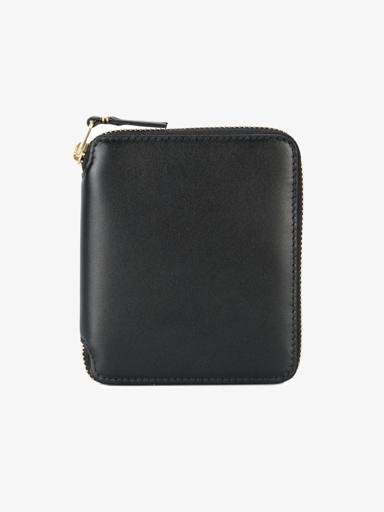 Black Classic Zip-around Leather Wallet