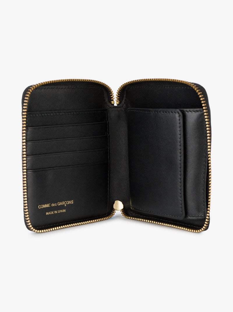 Black Classic Zip-around Leather Wallet