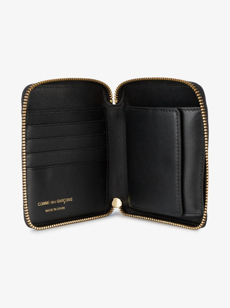 Black Classic Zip-around Leather Wallet
