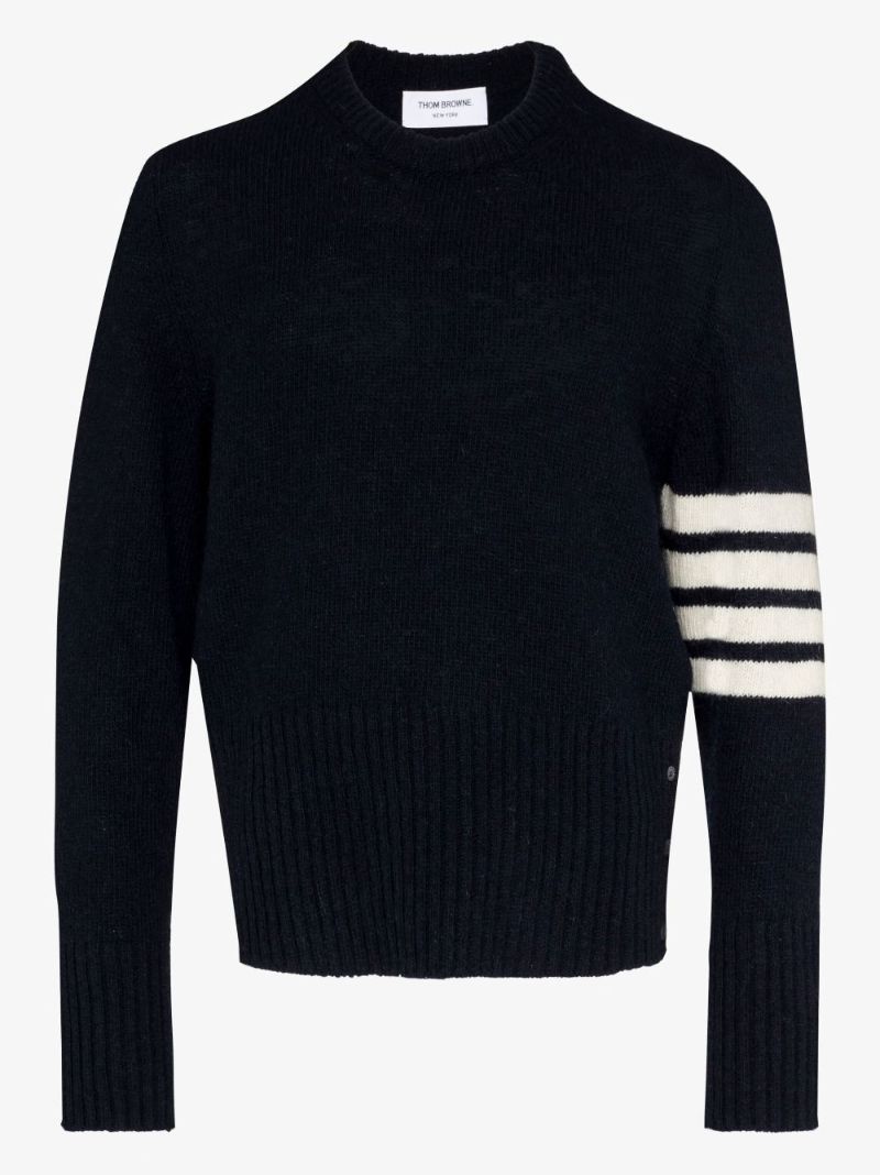 Blue 4-bar Stripe Wool Sweater