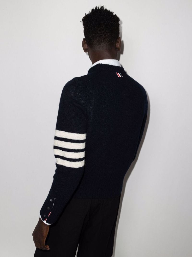 Blue 4-bar Stripe Wool Sweater