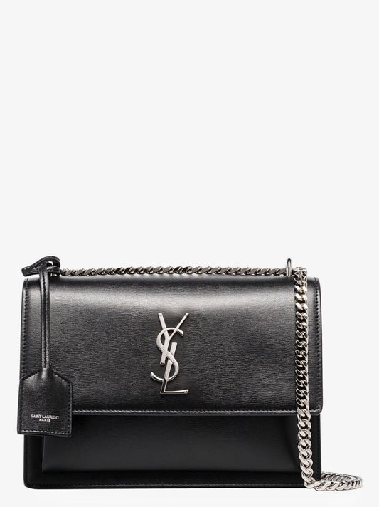Black Sunset Medium Leather Shoulder Bag