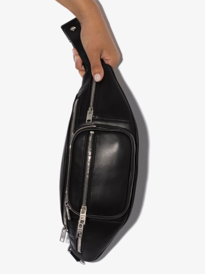Black Attica Leather Cross Body Bag