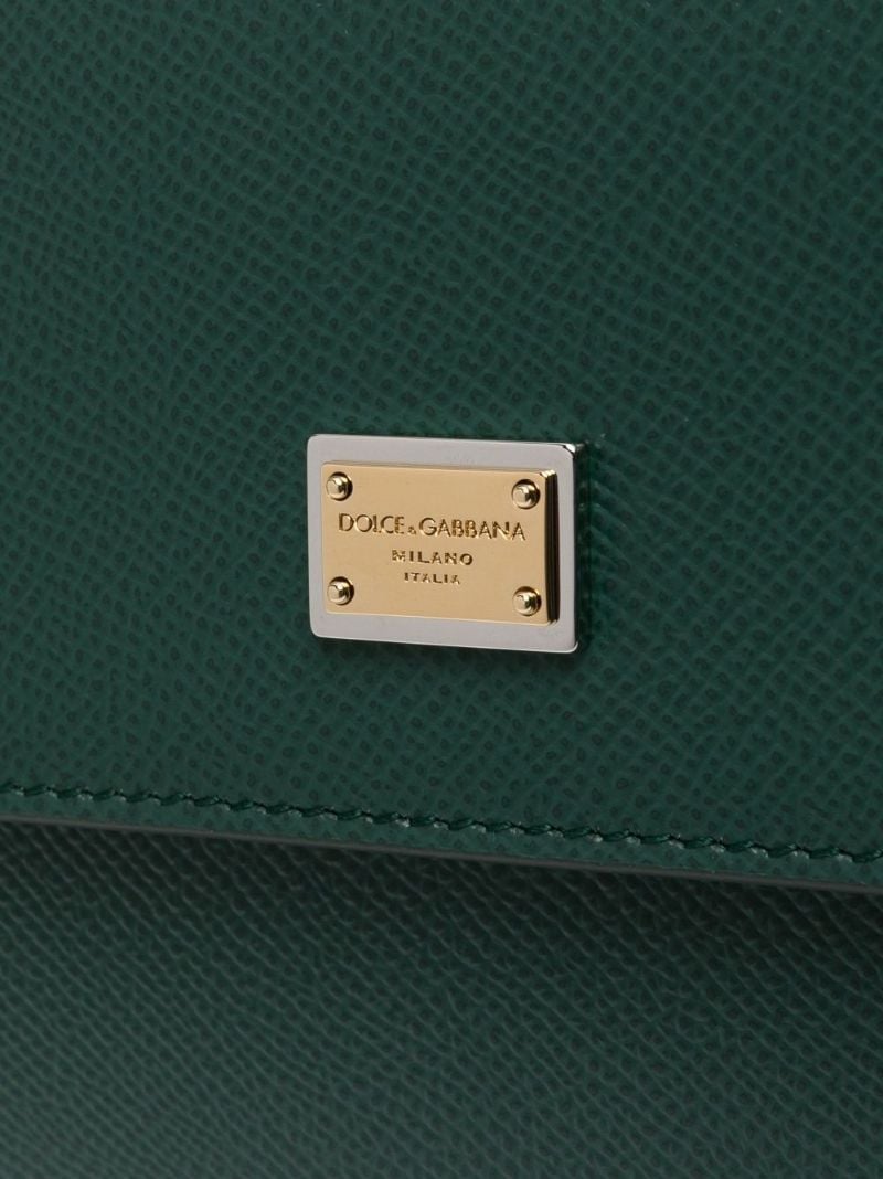 Green Sicily Medium Leather Top Handle Bag