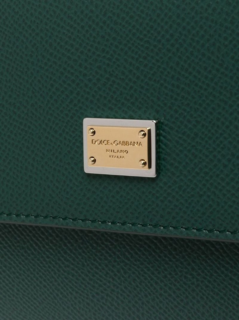 Green Sicily Medium Leather Top Handle Bag