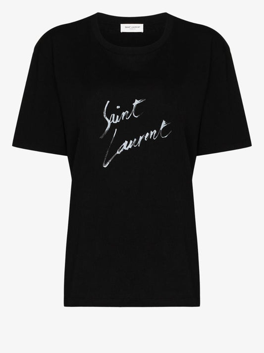 Black Signature Logo Print T-shirt