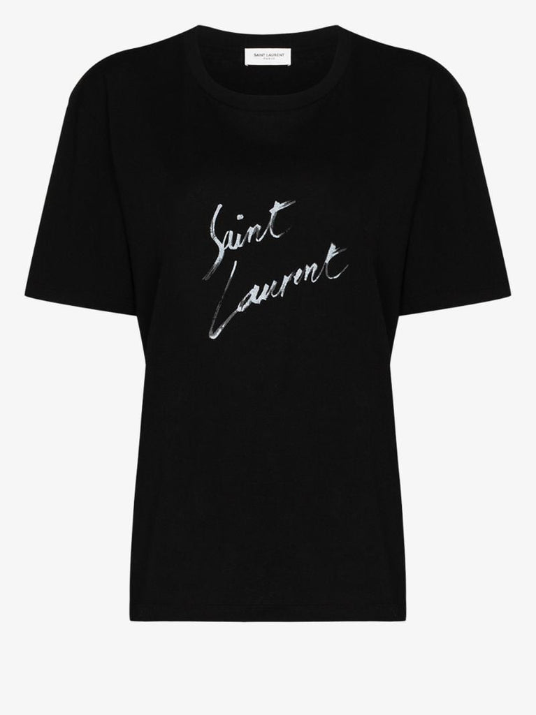 Black Signature Logo Print T-shirt