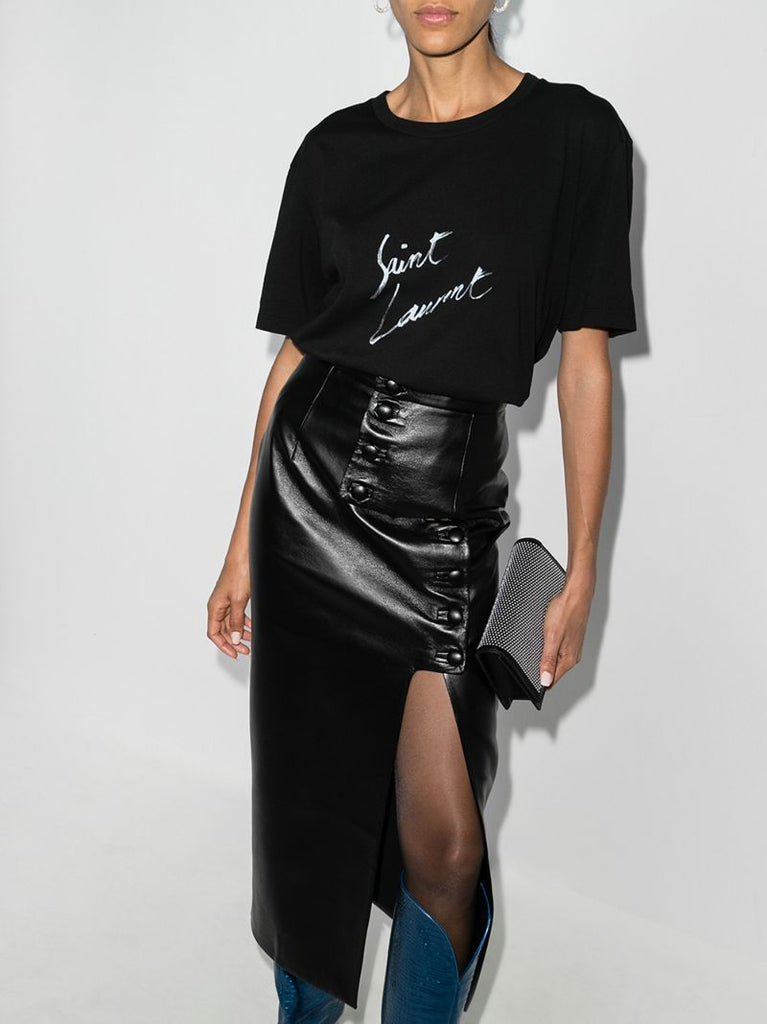 Black Signature Logo Print T-shirt