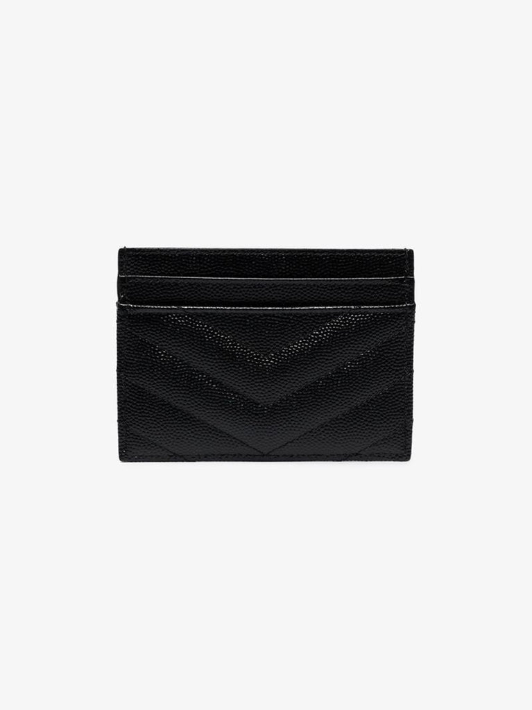 Black Monogram Leather Card Holder