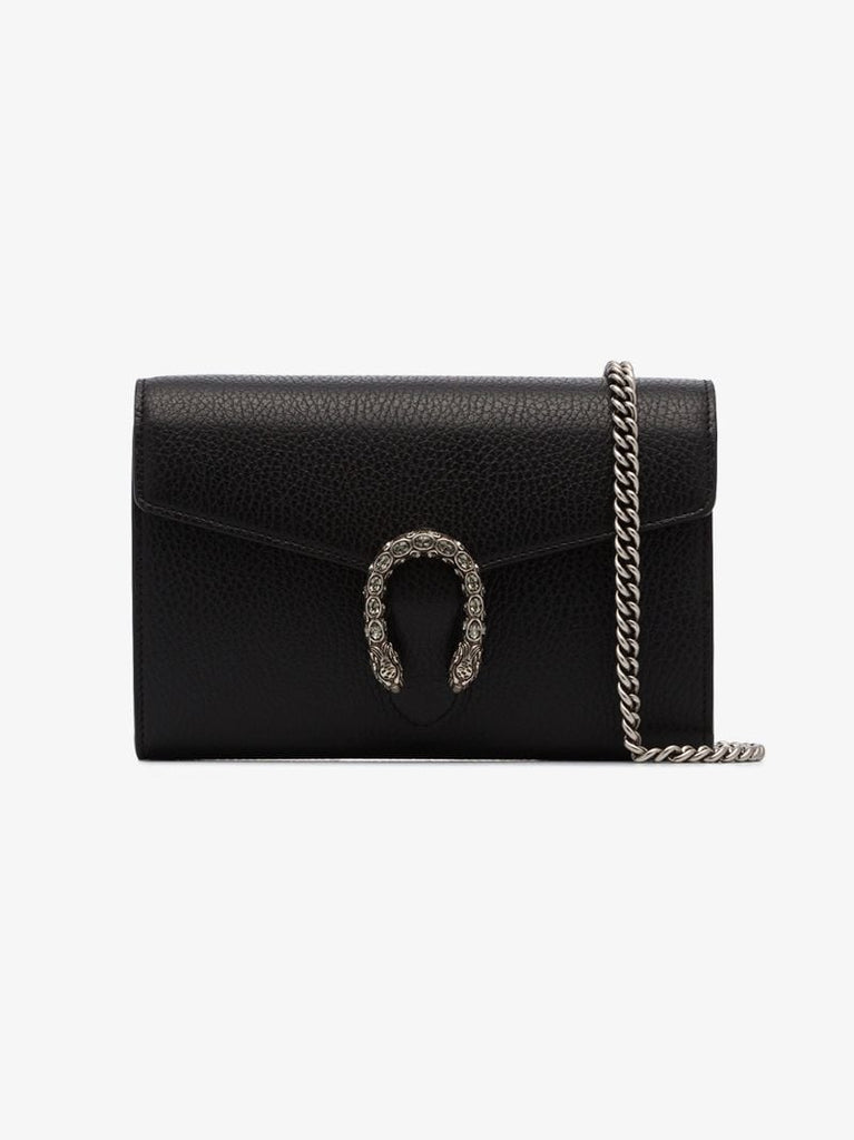 Black Dionysus Mini Chain Leather Bag