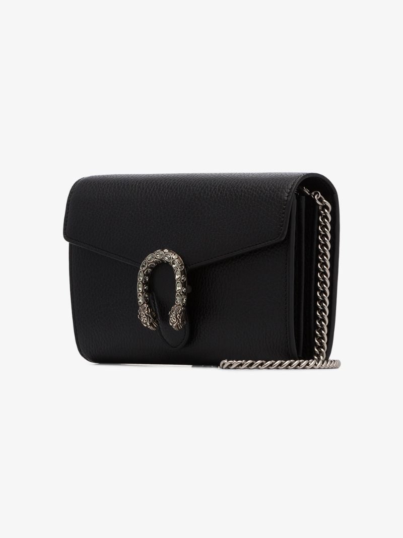 Black Dionysus Mini Chain Leather Bag