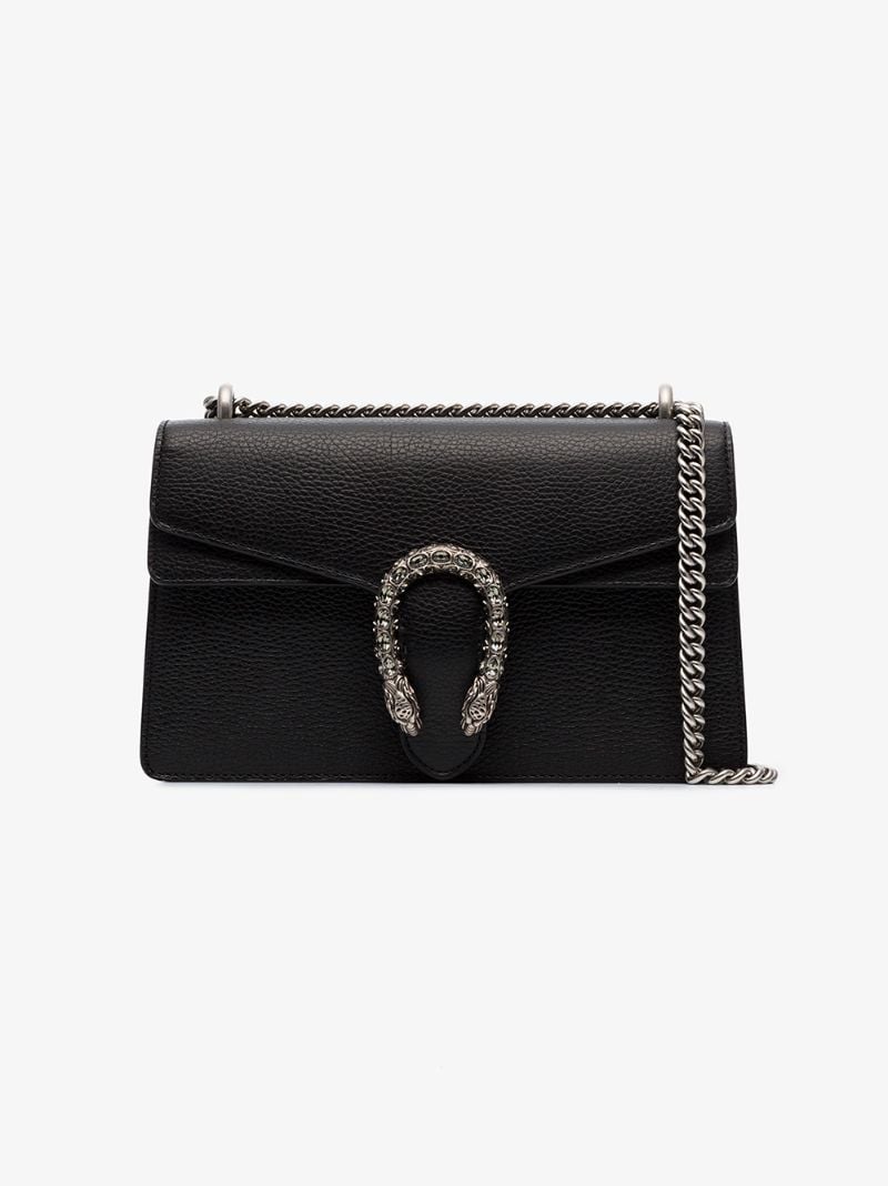 Black Dionysus Small Leather Shoulder Bag