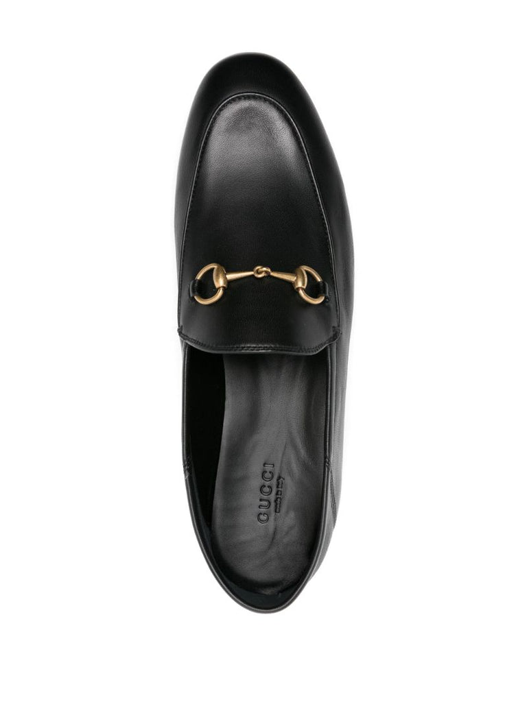Black Horsebit Leather Loafers