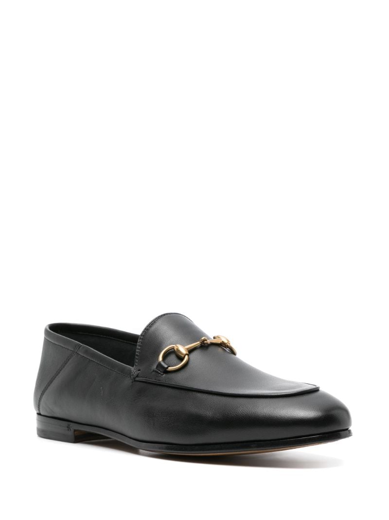 Black Horsebit Leather Loafers