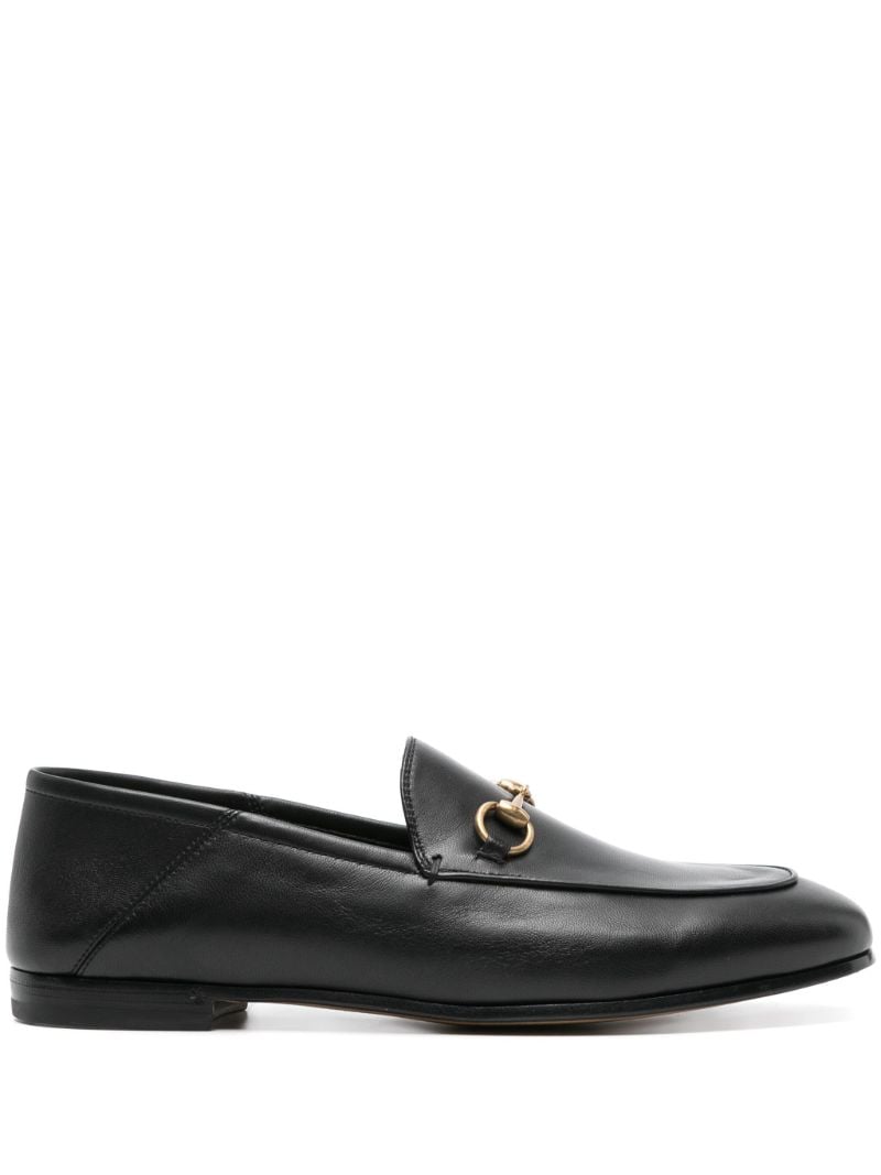 Black Horsebit Leather Loafers
