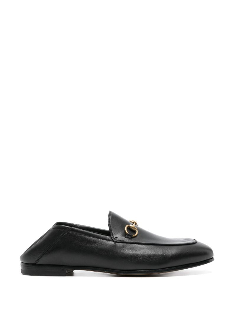 Black Horsebit Leather Loafers