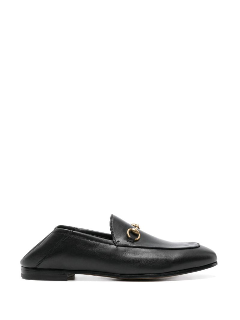 Black Horsebit Leather Loafers