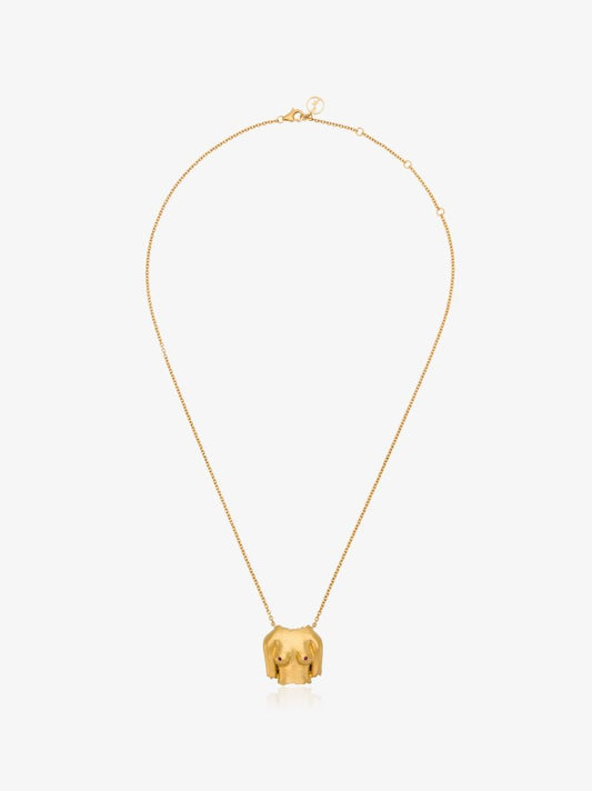 Gold-plated Rubies Boobies Ruby Necklace