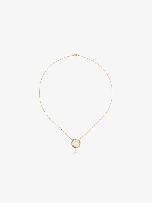 18k Yellow Gold and White Wholeness Diamond Necklace