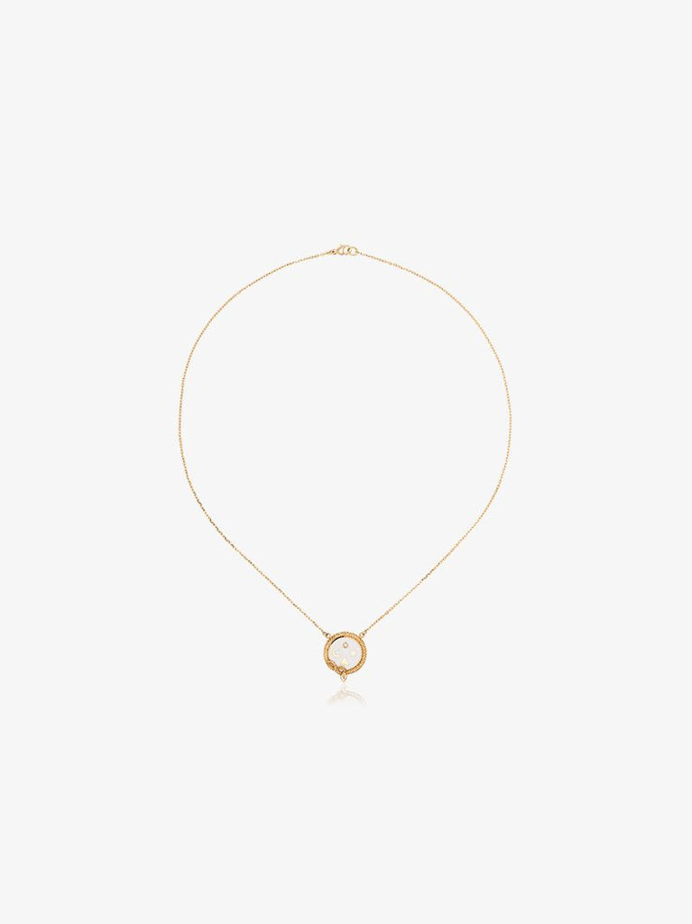18k Yellow Gold and White Wholeness Diamond Necklace