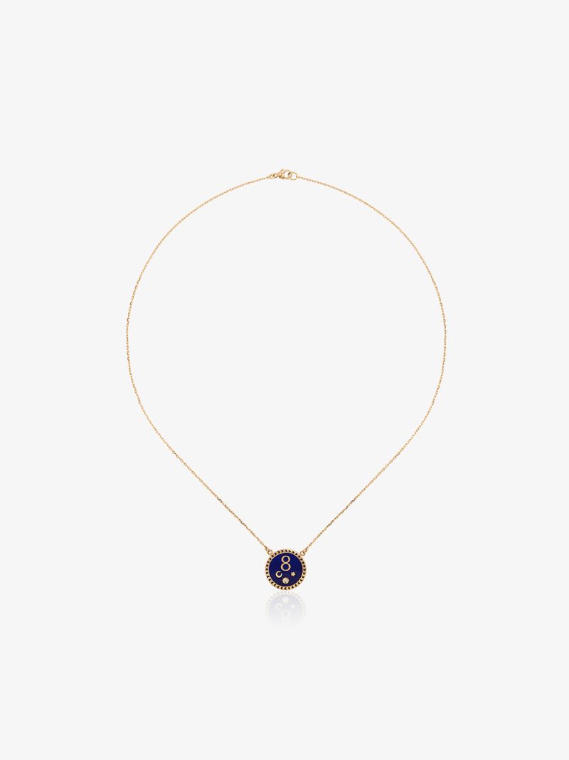18k Yellow Gold Karma Petite Stationary Chain Diamond Necklace