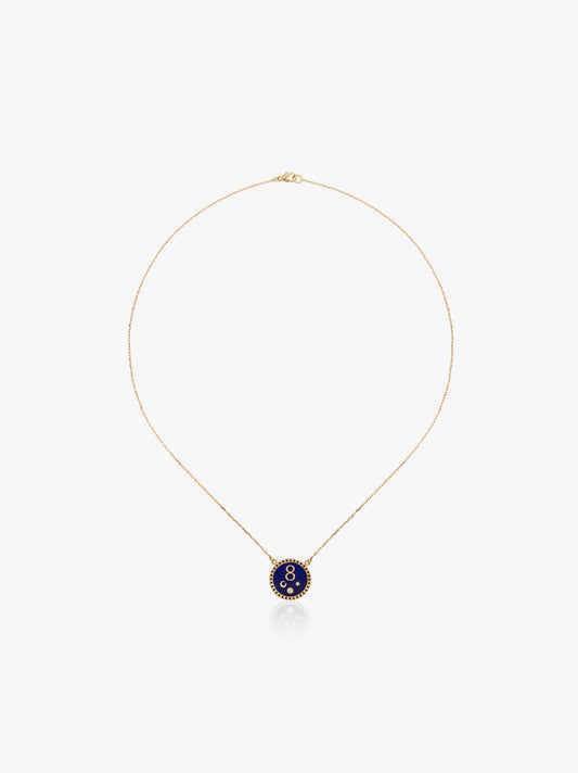 18k Yellow Gold Karma Petite Stationary Chain Diamond Necklace