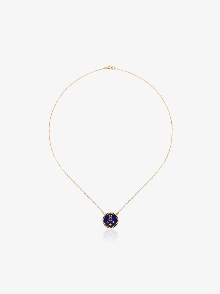 18k Yellow Gold Karma Petite Stationary Chain Diamond Necklace