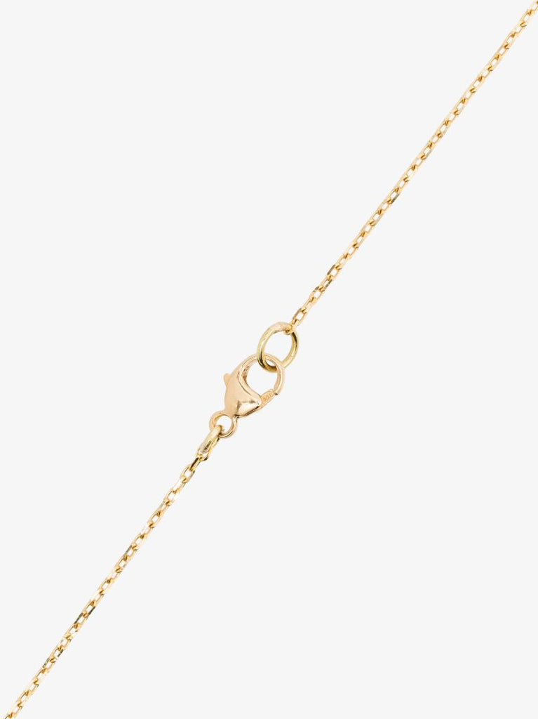 18k Yellow Gold Karma Petite Stationary Chain Diamond Necklace